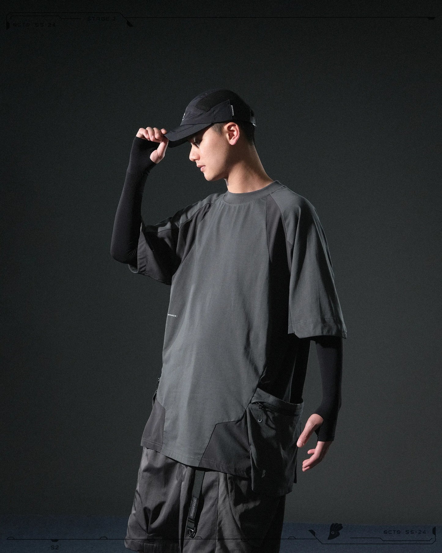 OCTO GAMBOL®️ 06 < S24-T-02 Double Splicing Tornado T-shirt >