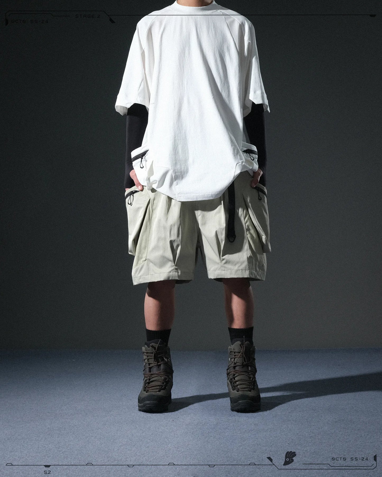 OCTO GAMBOL®️ 06 < S24-T-02 Double Splicing Tornado T-shirt >
