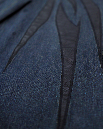 WBI 24SS EPD-02 / WBI Leather logo patchwork denim pants