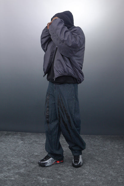 WBI 24SS EPD-02 / WBI Leather logo patchwork denim pants