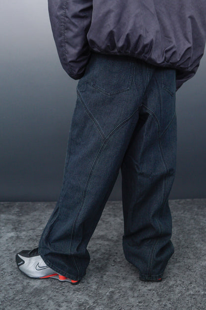 WBI 24SS EPD-02 / WBI Leather logo patchwork denim pants