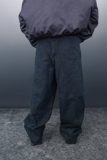 WBI 24SS EPD-02 / WBI Leather logo patchwork denim pants