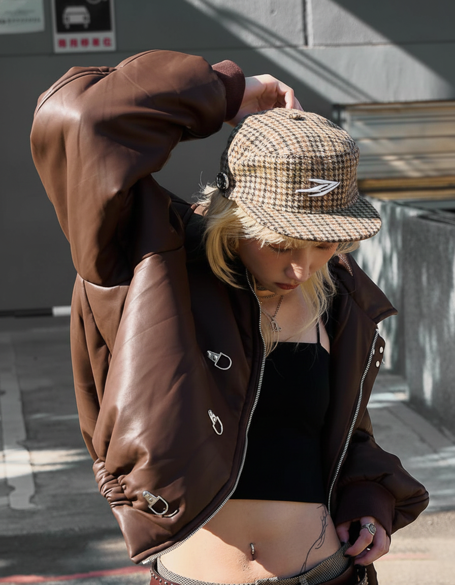 WBI 25SS Pillbox Cap—JB-04 / WBI Houndstooth Cap