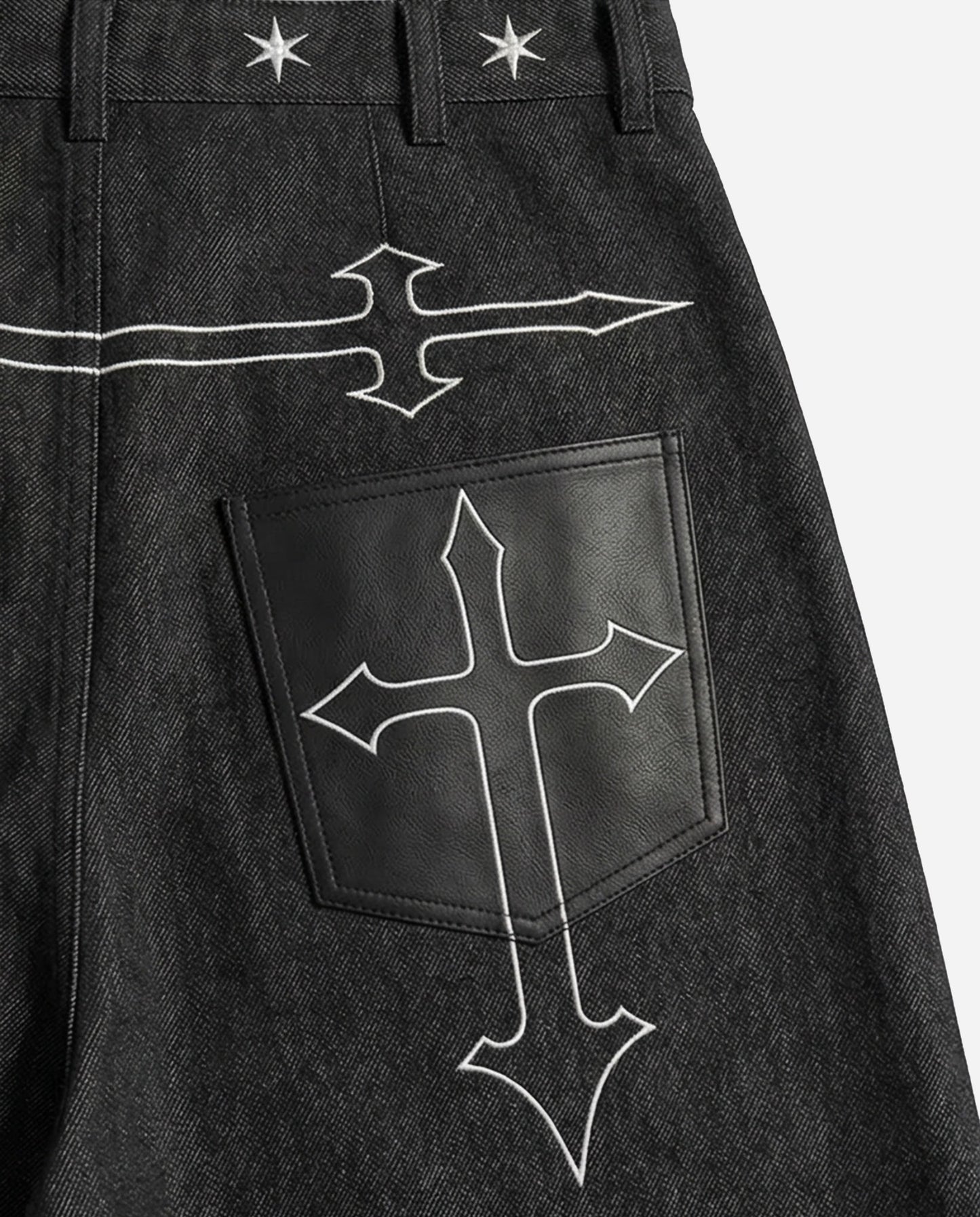 WBI 26SS DUSTLINE / WCE-02 刺繡丹寧寬褲